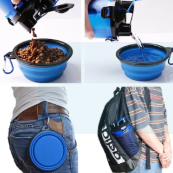 NWT - 2 IN 1 PET TRAVEL BOTTLE & BOWL - Picture 3 of 10